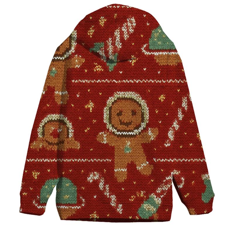 Gingerbread Rocket Row Design zip-up hoodies