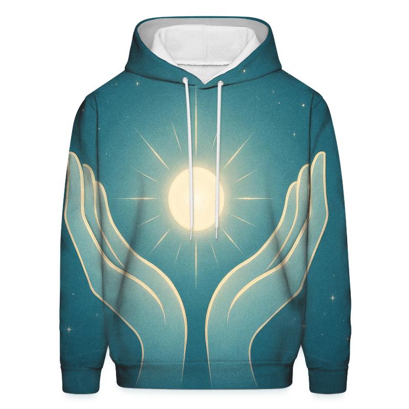 Starlit Open Palms graphic hoodies