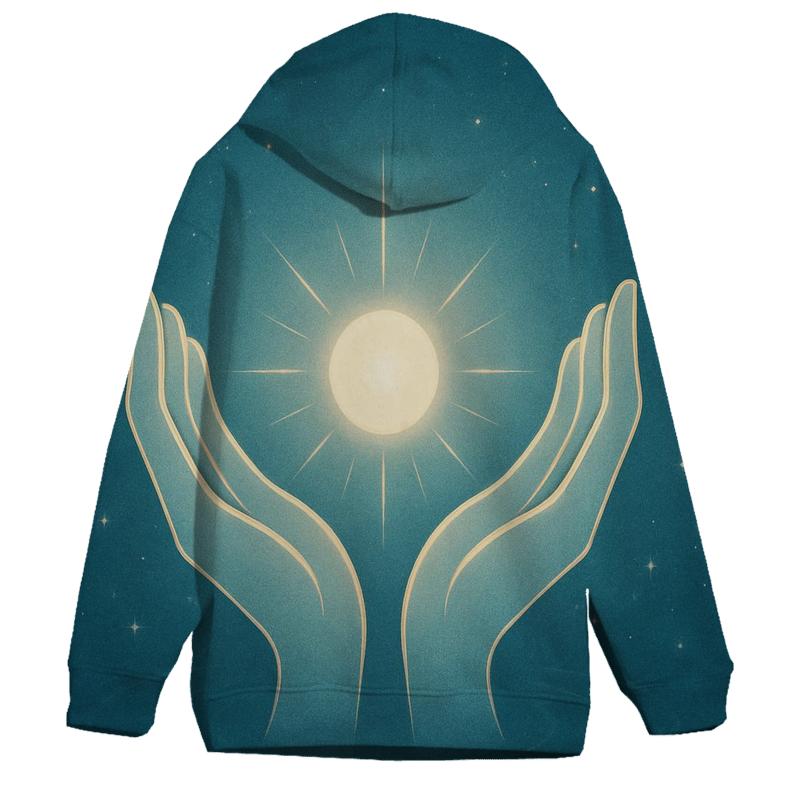 Starlit Open Palms graphic hoodies