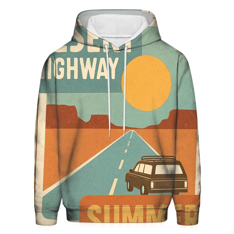 Seventies Road Trip Postcard Collage hoodie trends