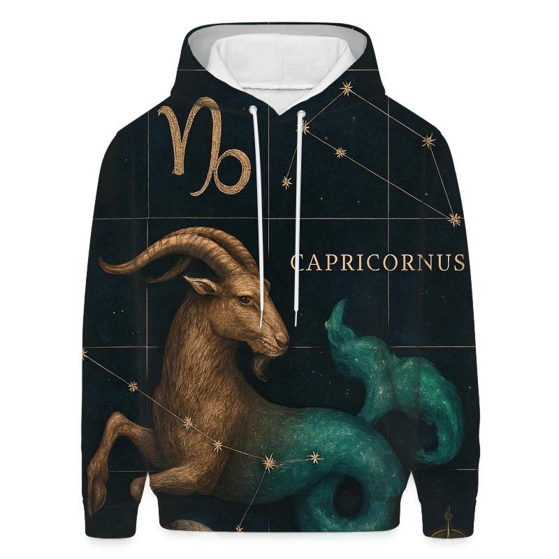 Capricorn Sea Goat Astral Cartography heavyweight hoodies