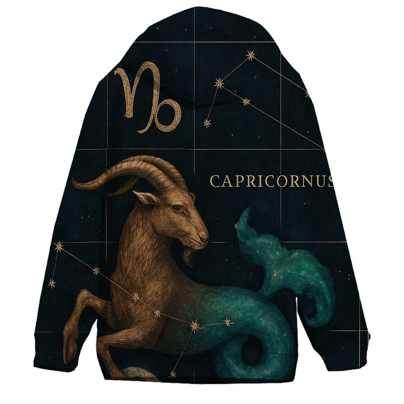 Capricorn Sea Goat Astral Cartography heavyweight hoodies
