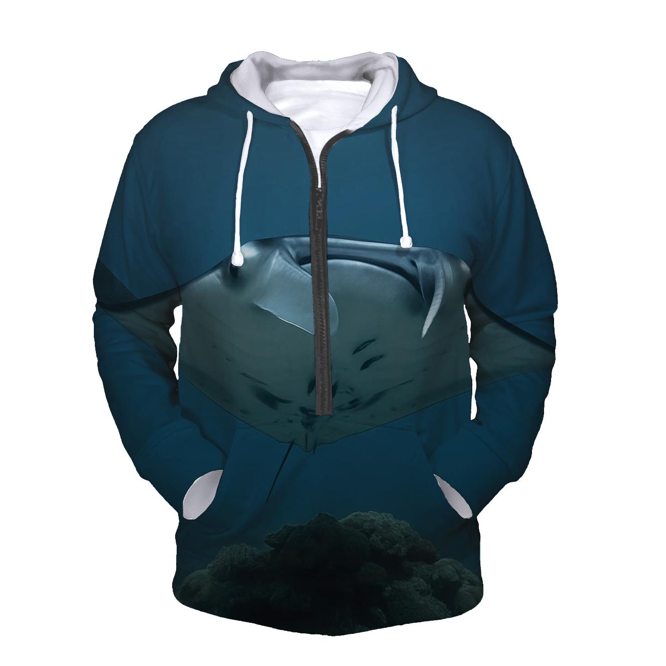 Cleaning Station Drift Reef Manta Ray designer hoodies