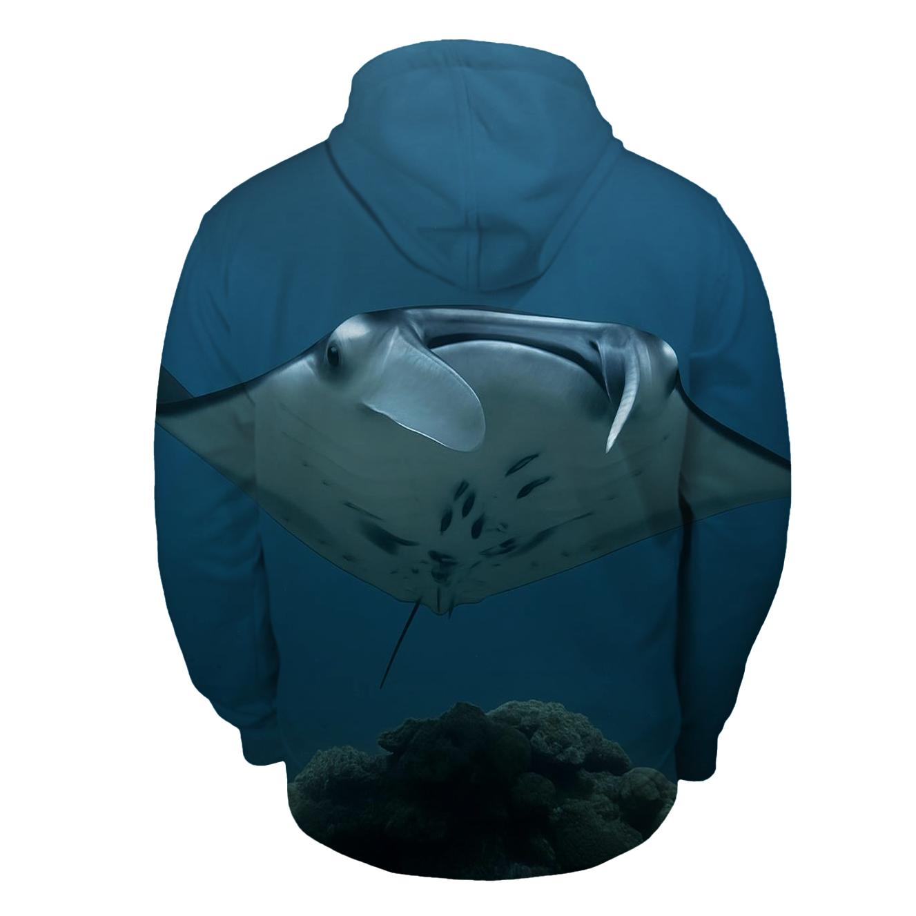 Cleaning Station Drift Reef Manta Ray designer hoodies