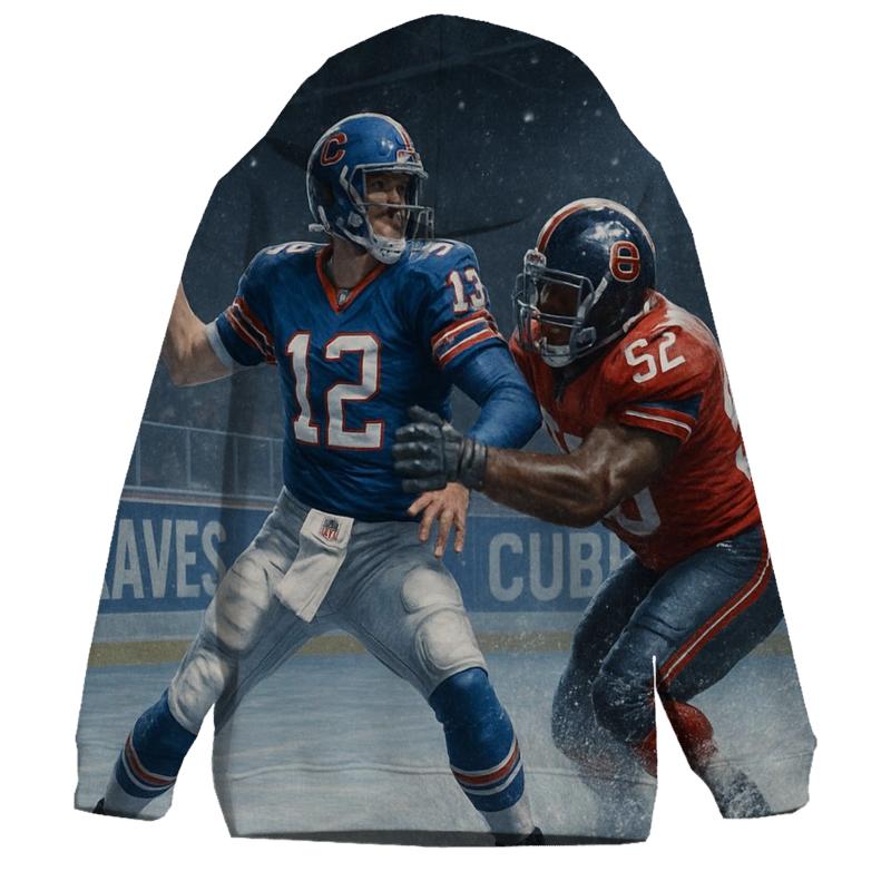 Ice Rink Gridiron Clash Braves Versus Cubs zip-up hoodies