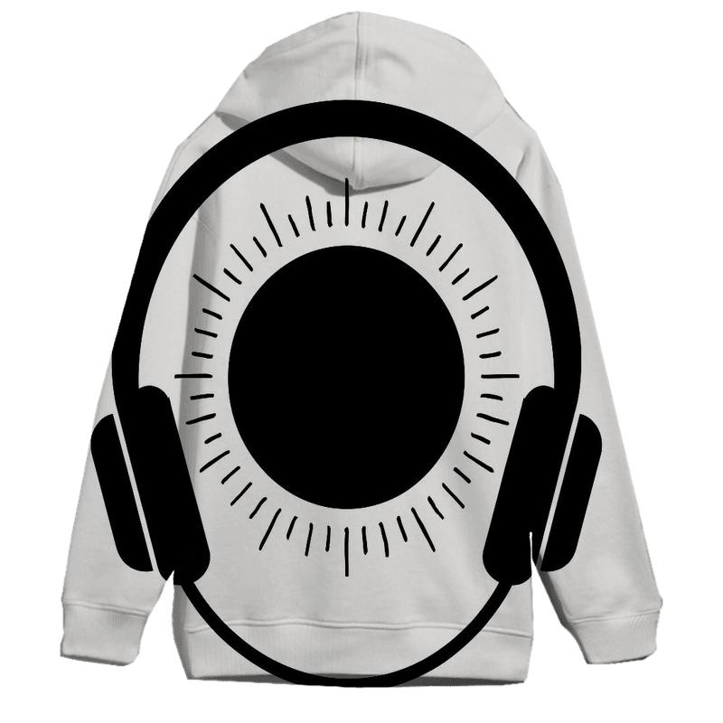 Monochrome Headphone Eclipse pullover hoodies