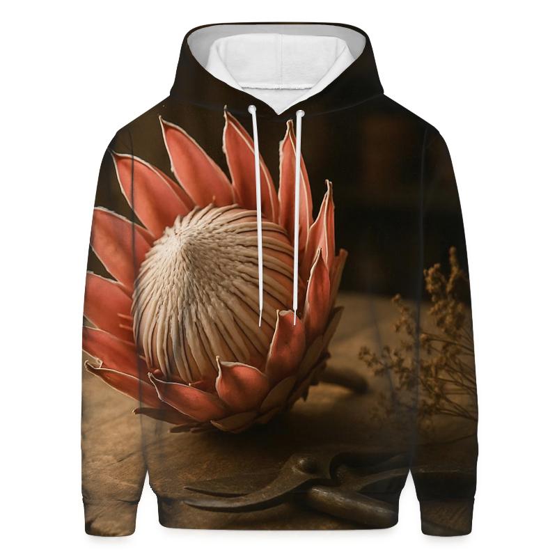 Protea Still Life At A Cape Floristic Workbench embroidered hoodies