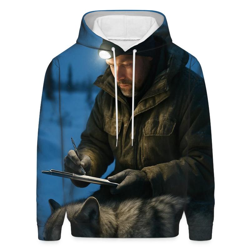 Radio Collar Field Check At Arctic Treeline designer hoodies