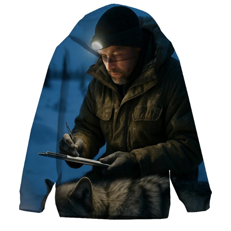 Radio Collar Field Check At Arctic Treeline designer hoodies
