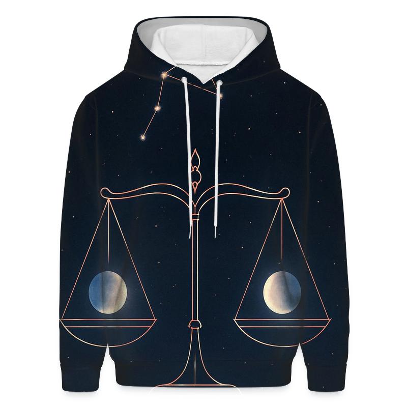 Libra Equinox Balance Star Scale Emblem hoodies fashion