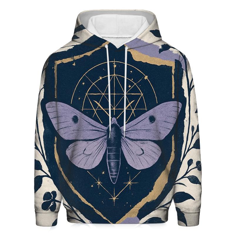 Midnight Garden Collage Crest zip-up hoodies