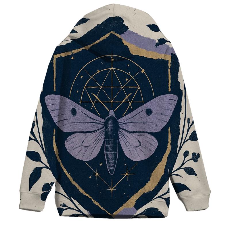 Midnight Garden Collage Crest zip-up hoodies