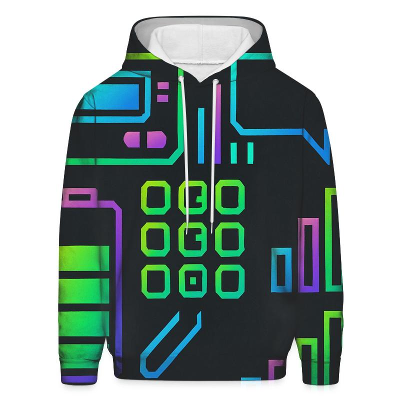 Holographic Pager Screen Icons lightweight hoodies