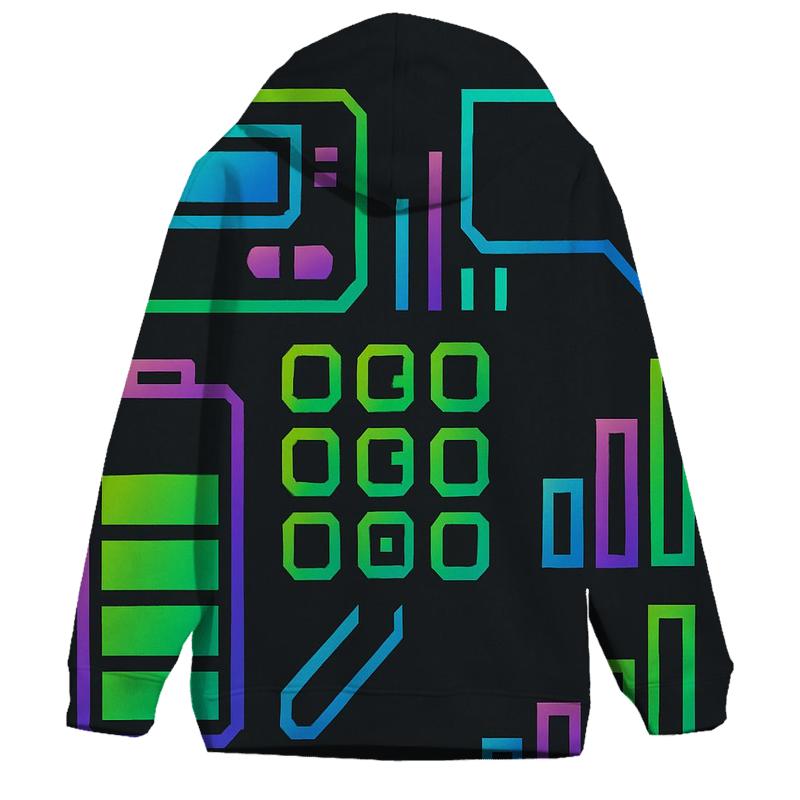 Holographic Pager Screen Icons lightweight hoodies