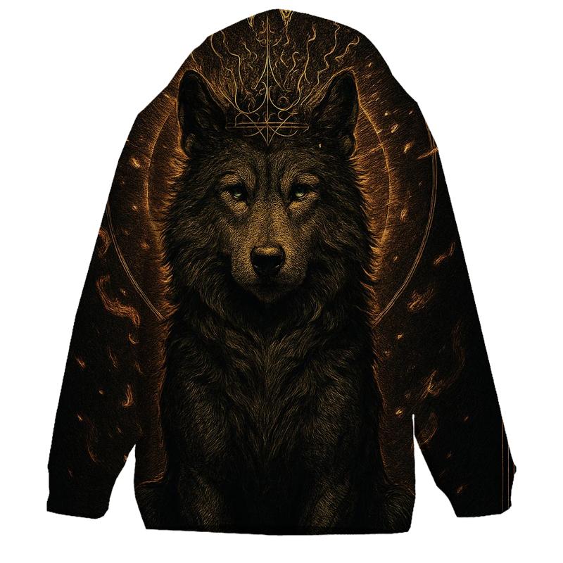 Golden Ashen Wolf Crown Ritual heavyweight hoodies