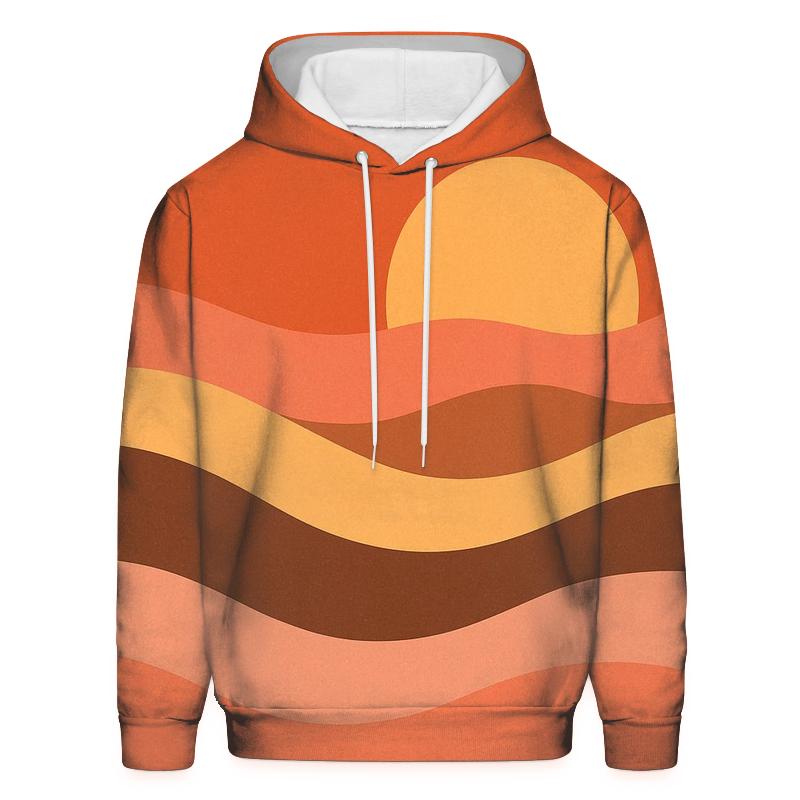 Sunset Wave Horizon Bands designer hoodies