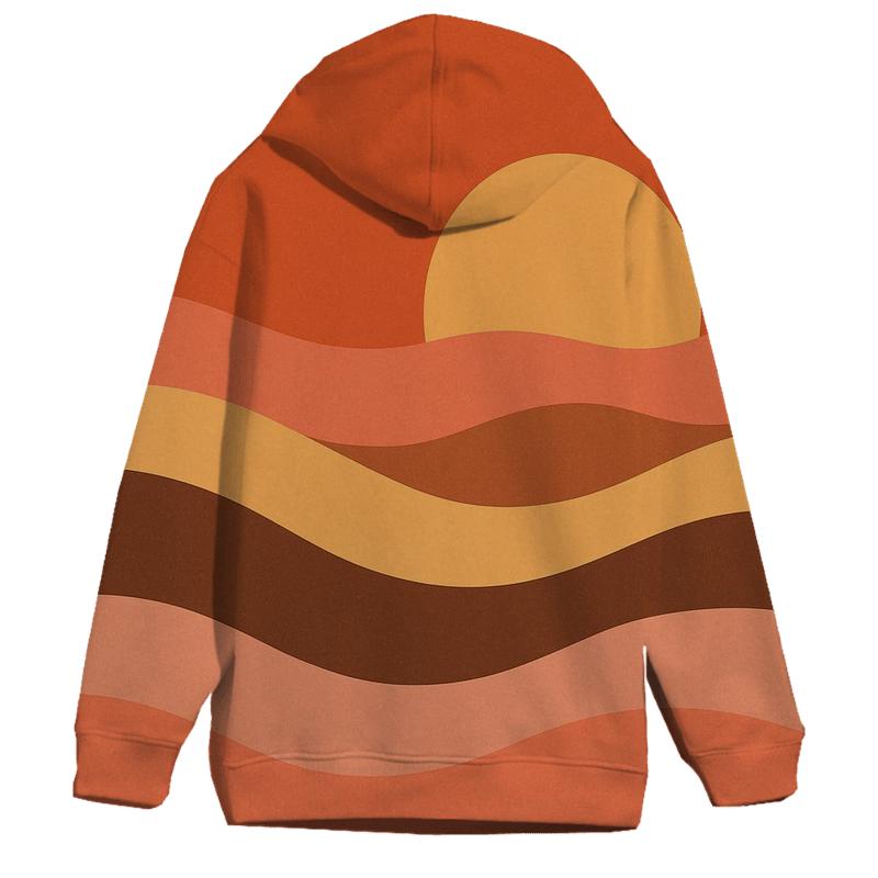 Sunset Wave Horizon Bands designer hoodies