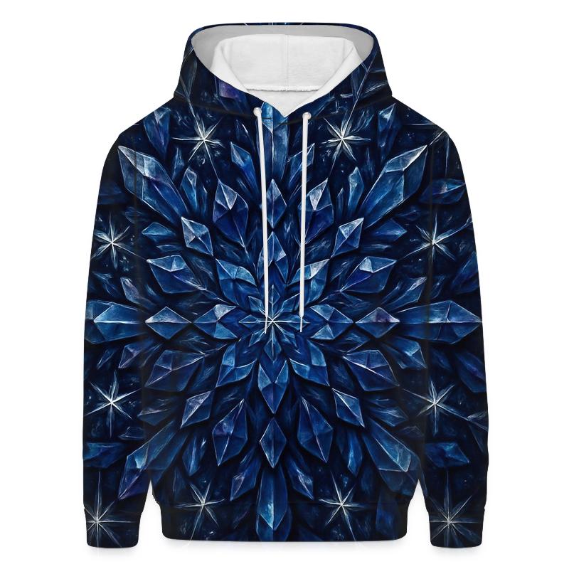 Midnight Crystal Bloom Lattice designer hoodies