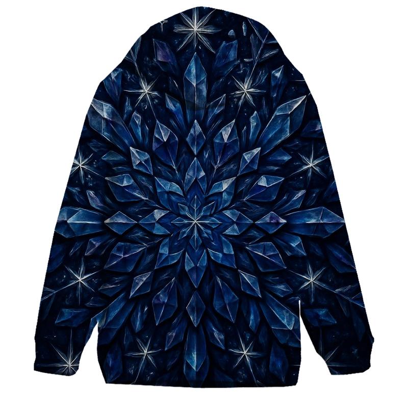 Midnight Crystal Bloom Lattice designer hoodies