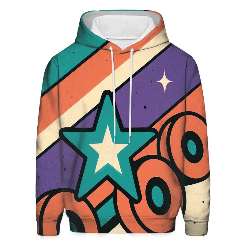 Roller Rink Starburst Stripes designer hoodies
