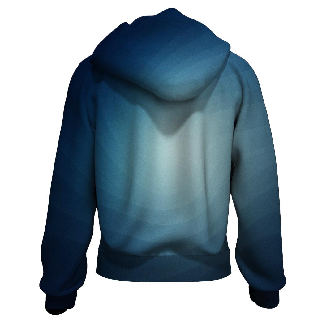 Moonlit Glacier Bloom graphic hoodies