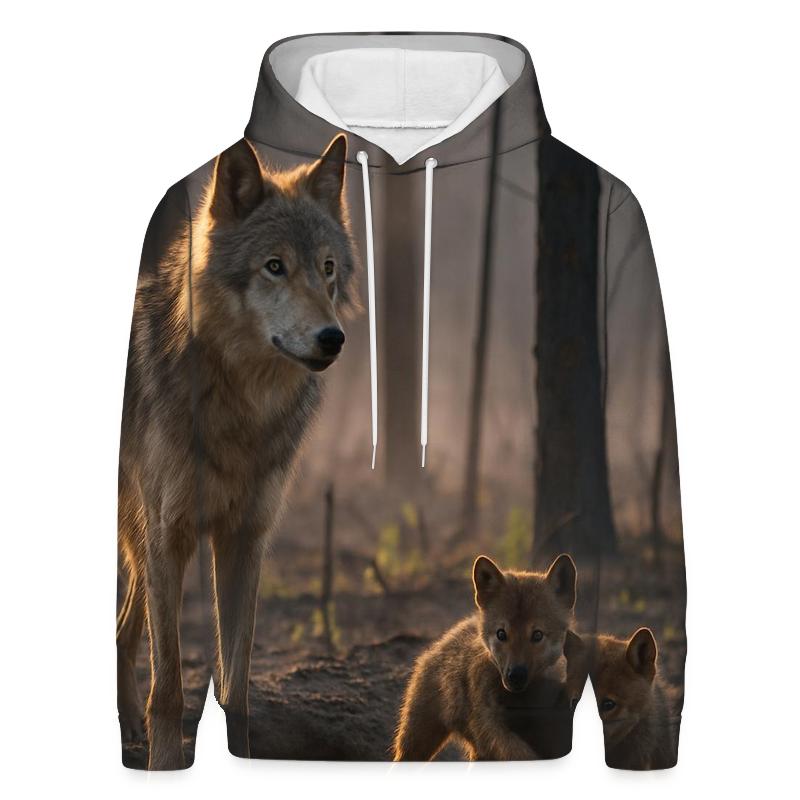 Den Site Pup Counting In Boreal Burn Scar pullover hoodies