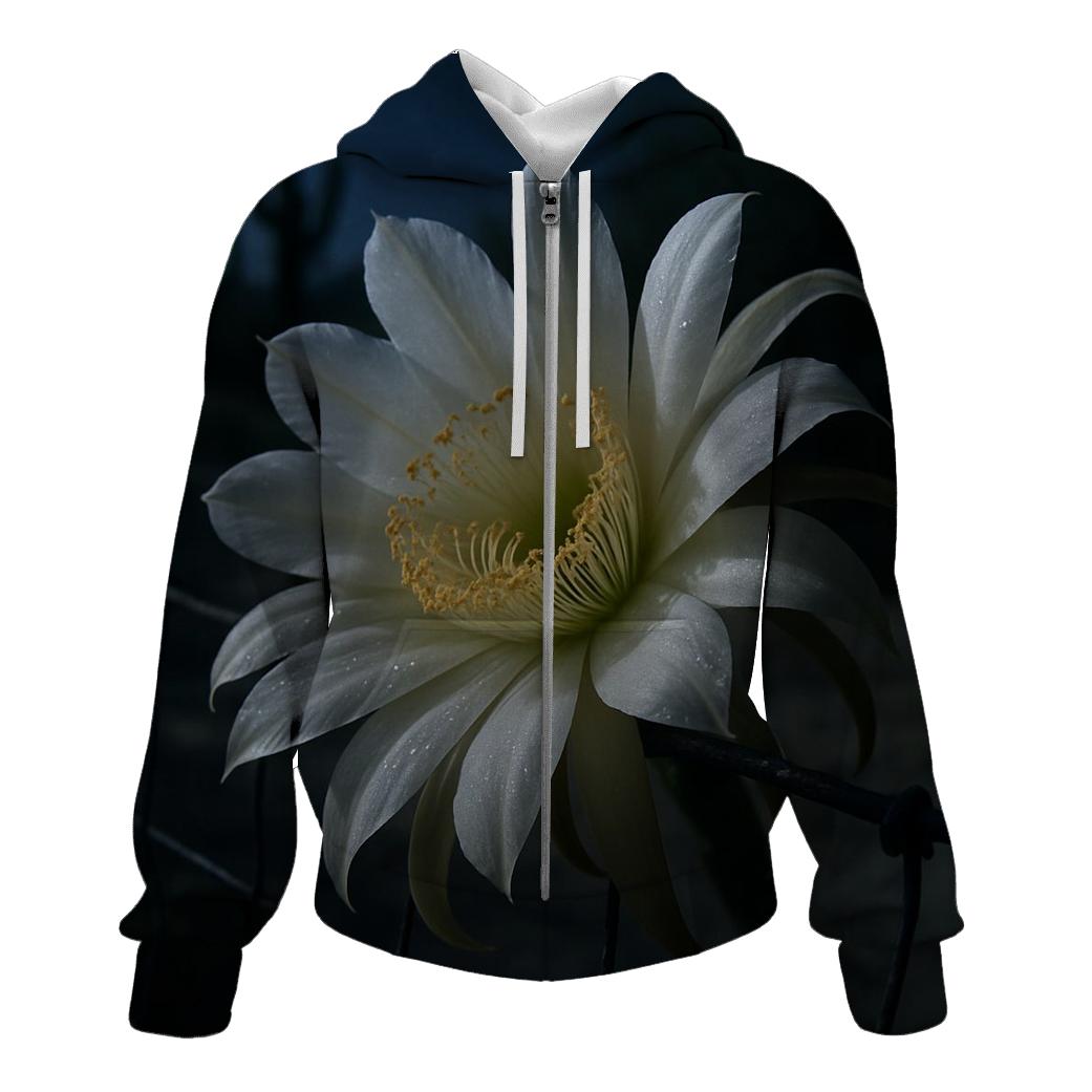 Night Blooming Cereus On A Desert Fence Line hoodie styles