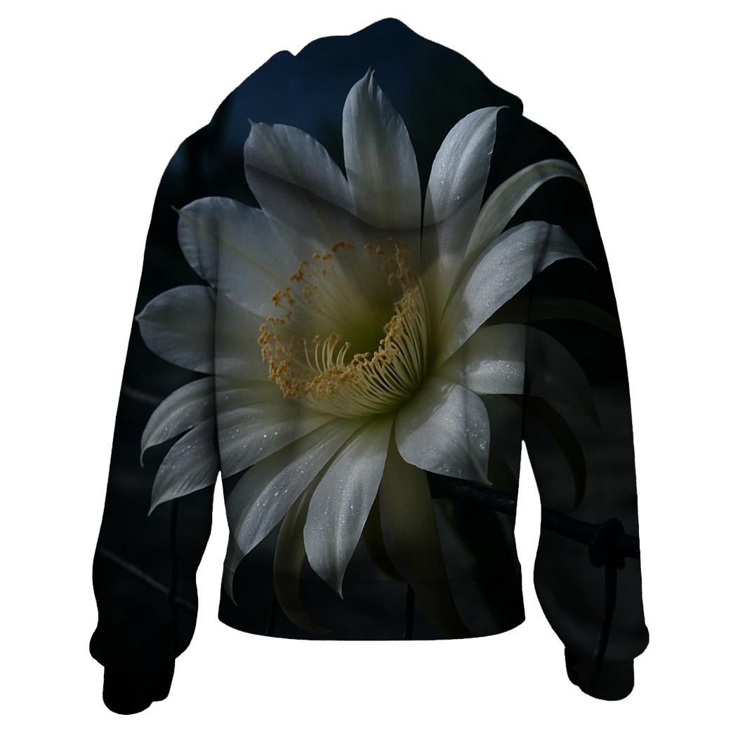 Night Blooming Cereus On A Desert Fence Line hoodie styles
