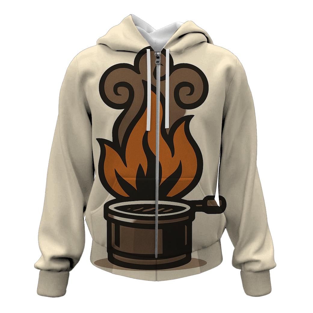 Roaster Flame Crest embroidered hoodies