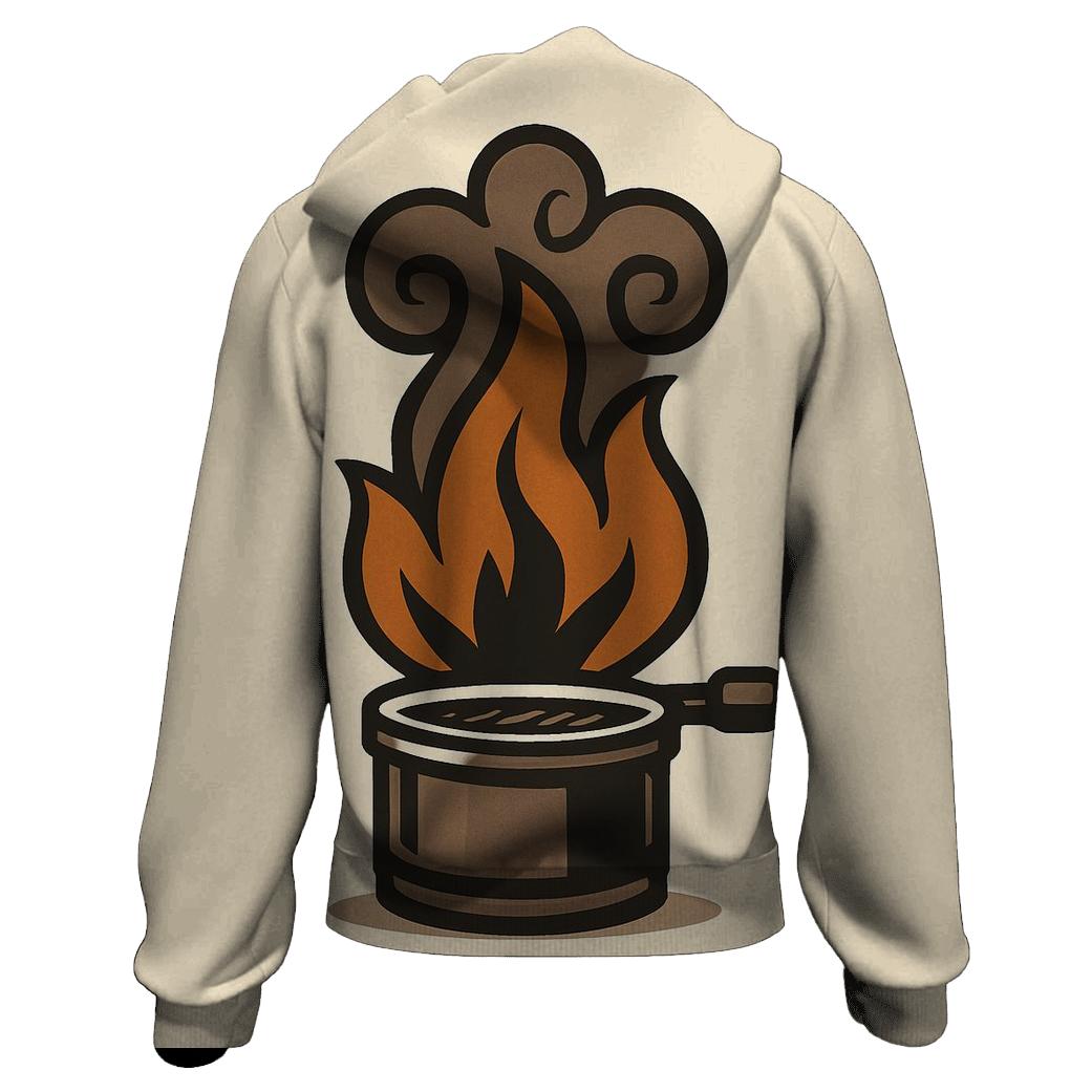 Roaster Flame Crest embroidered hoodies