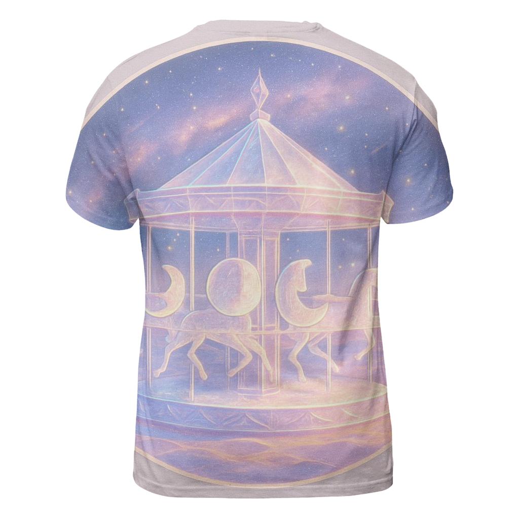 Moon Phase Carousel Over A Crystal Dune Sea vibrant all-over design tees