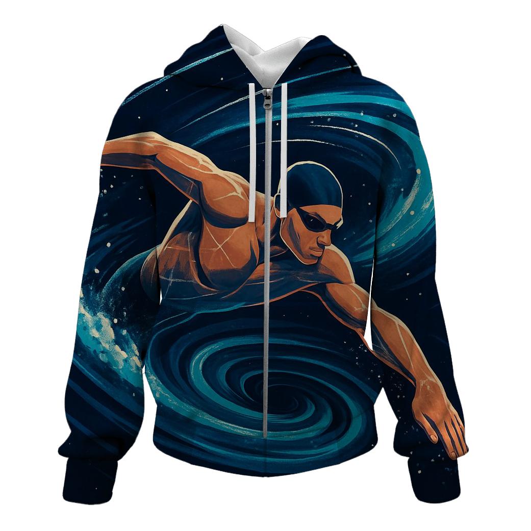 Cosmic Tide Swimming Sprint custom hoodies