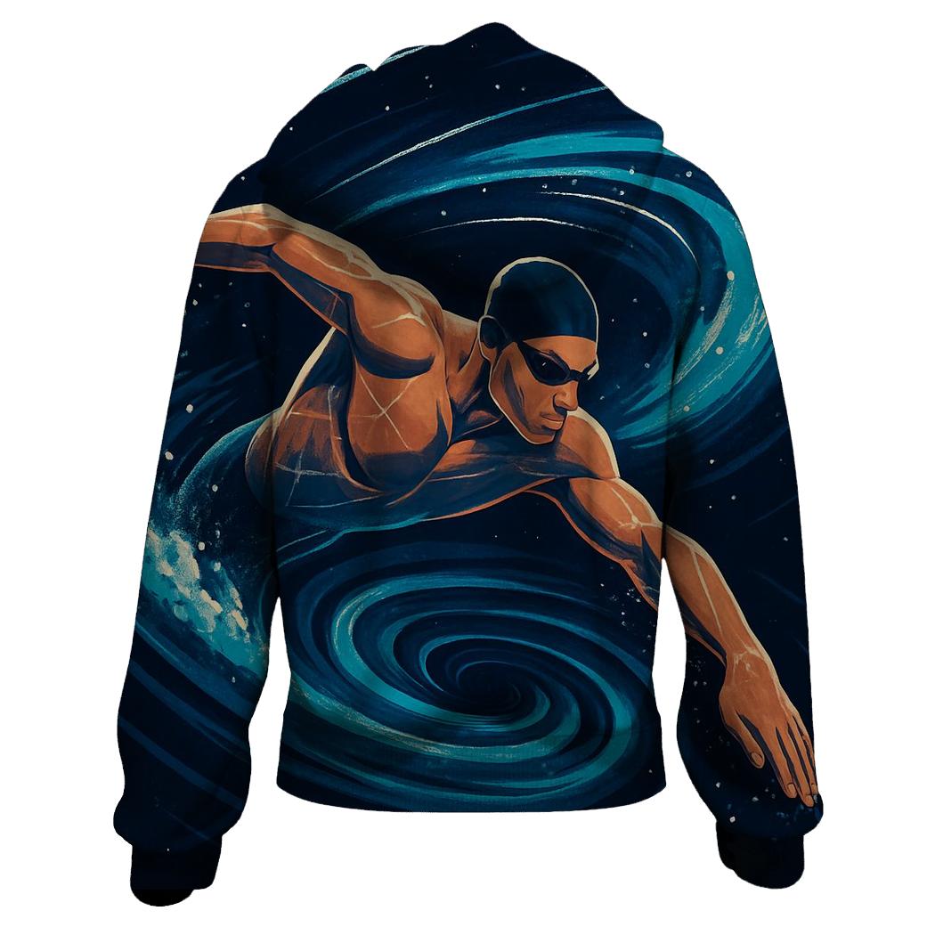 Cosmic Tide Swimming Sprint custom hoodies