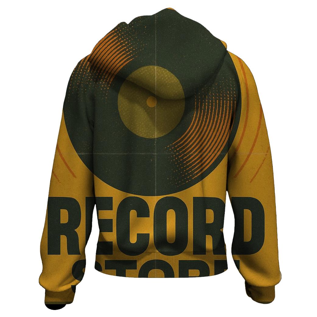 Faded Vinyl Record Shop Window Poster custom hoodies