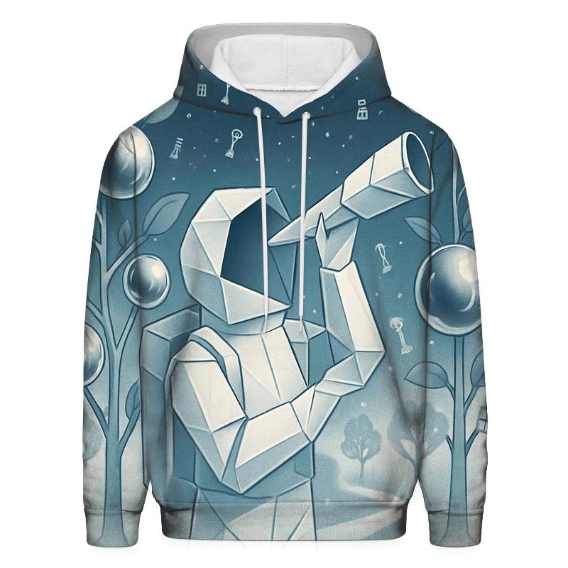 Origami Astronaut In A Mirror Orchard premium hoodies
