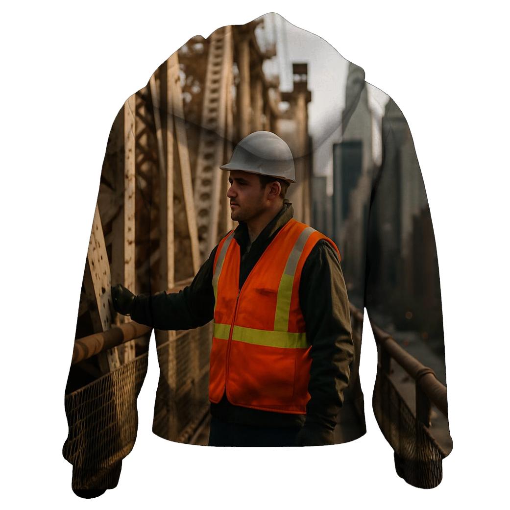 Midtown Skyline From Queensboro Bridge Maintenance Walkway lightweight hoodies