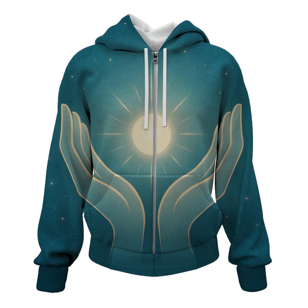 Starlit Open Palms designer hoodies