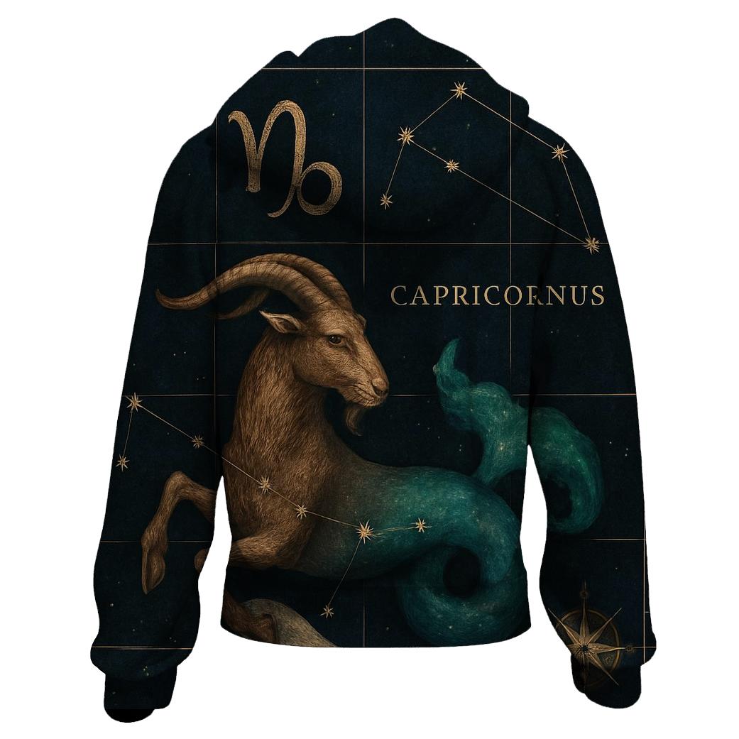 Capricorn Sea Goat Astral Cartography lightweight hoodies