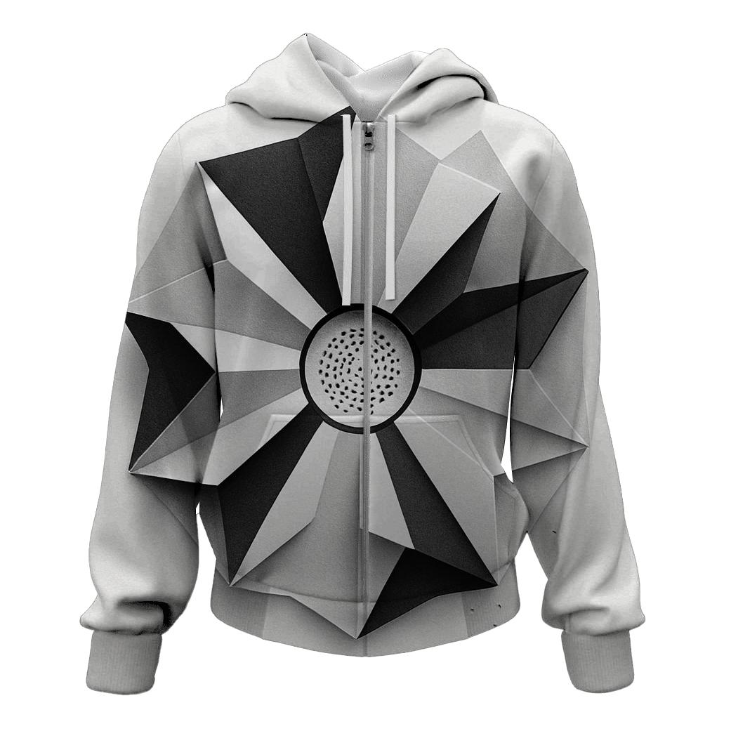 Filter Fold Geometry custom hoodies