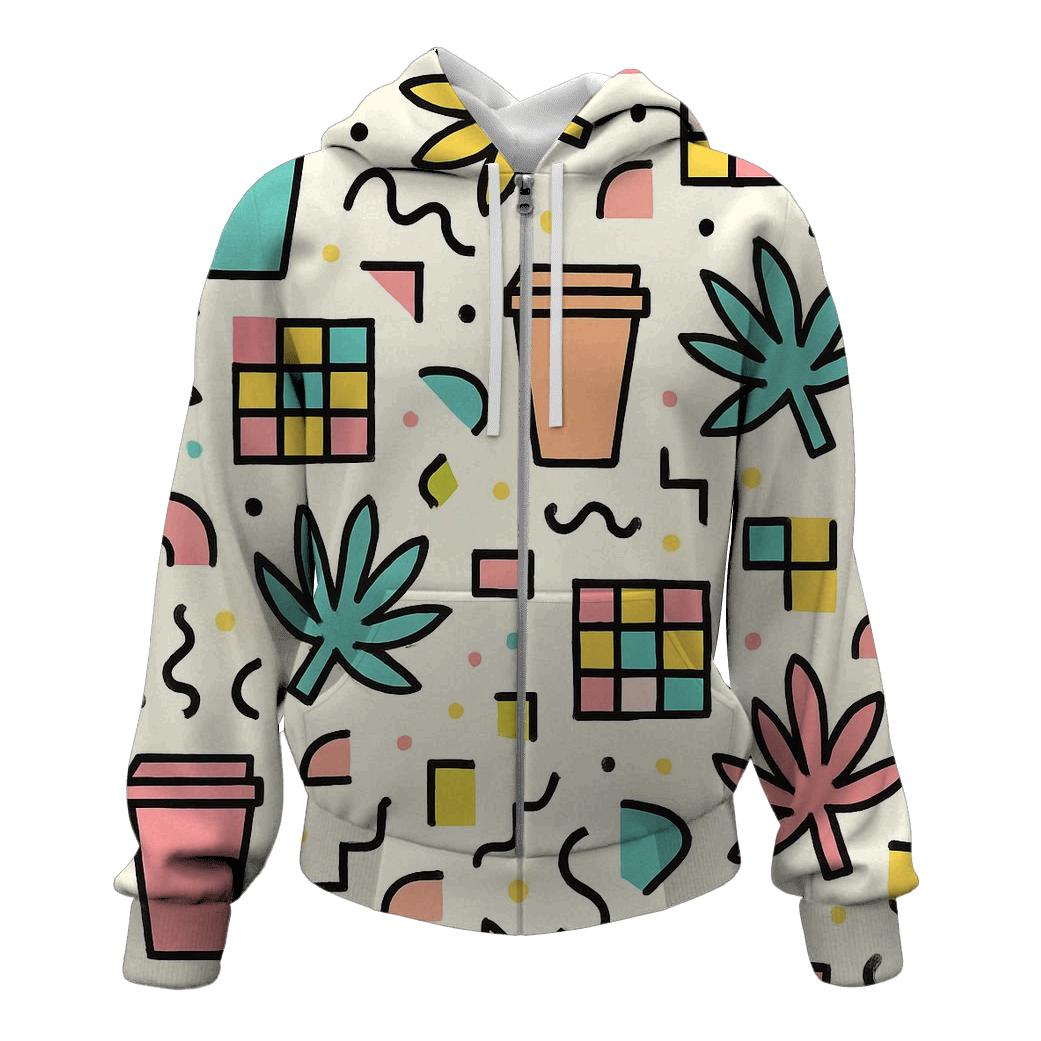 Miami Mall Food Court Memphis premium hoodies