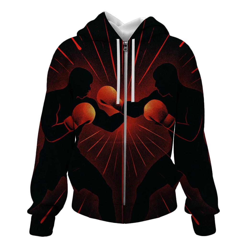 Meteor Trail Boxing Clash graphic hoodies