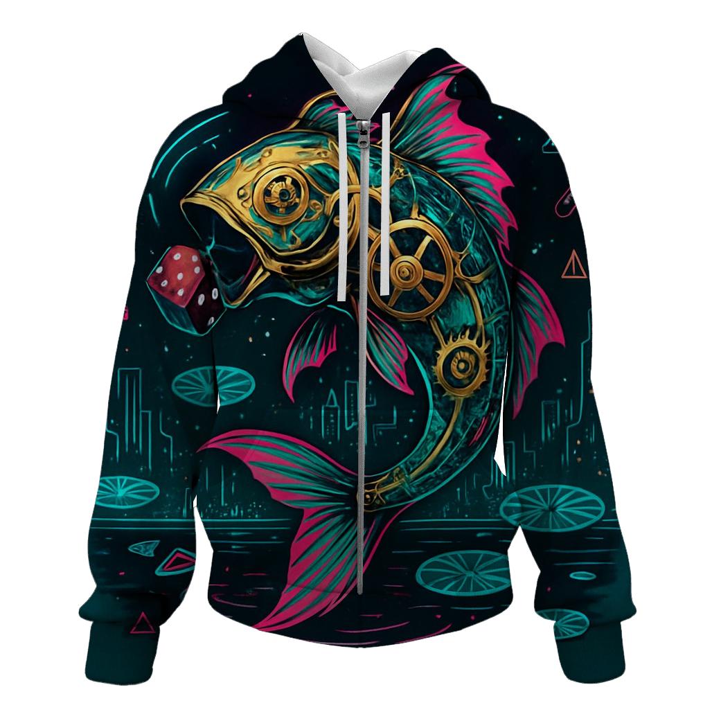 Clockwork Koi Dream Circuit lightweight hoodies