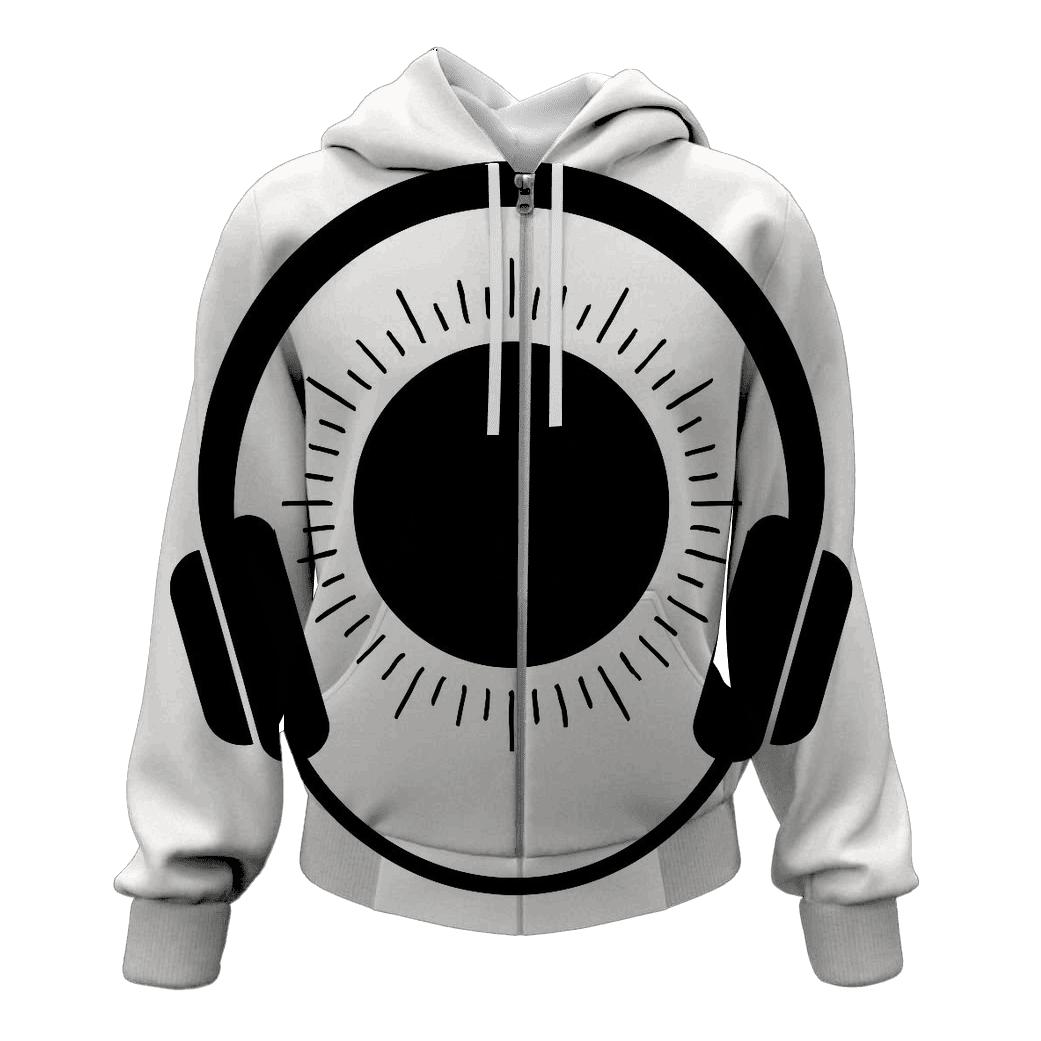 Monochrome Headphone Eclipse heavyweight hoodies
