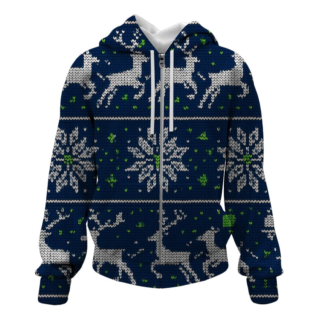 Reindeer Constellation Fair Isle Design hoodie designs