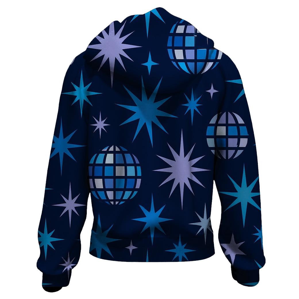 Disco Mirror Starburst Grid premium hoodies