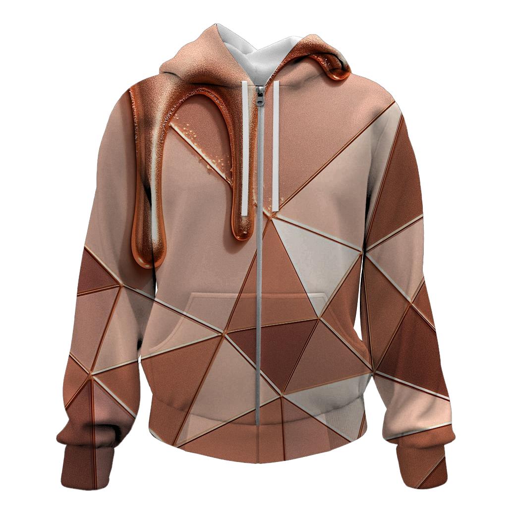 Rose Gold Velvet Drip Facets hoodie designs