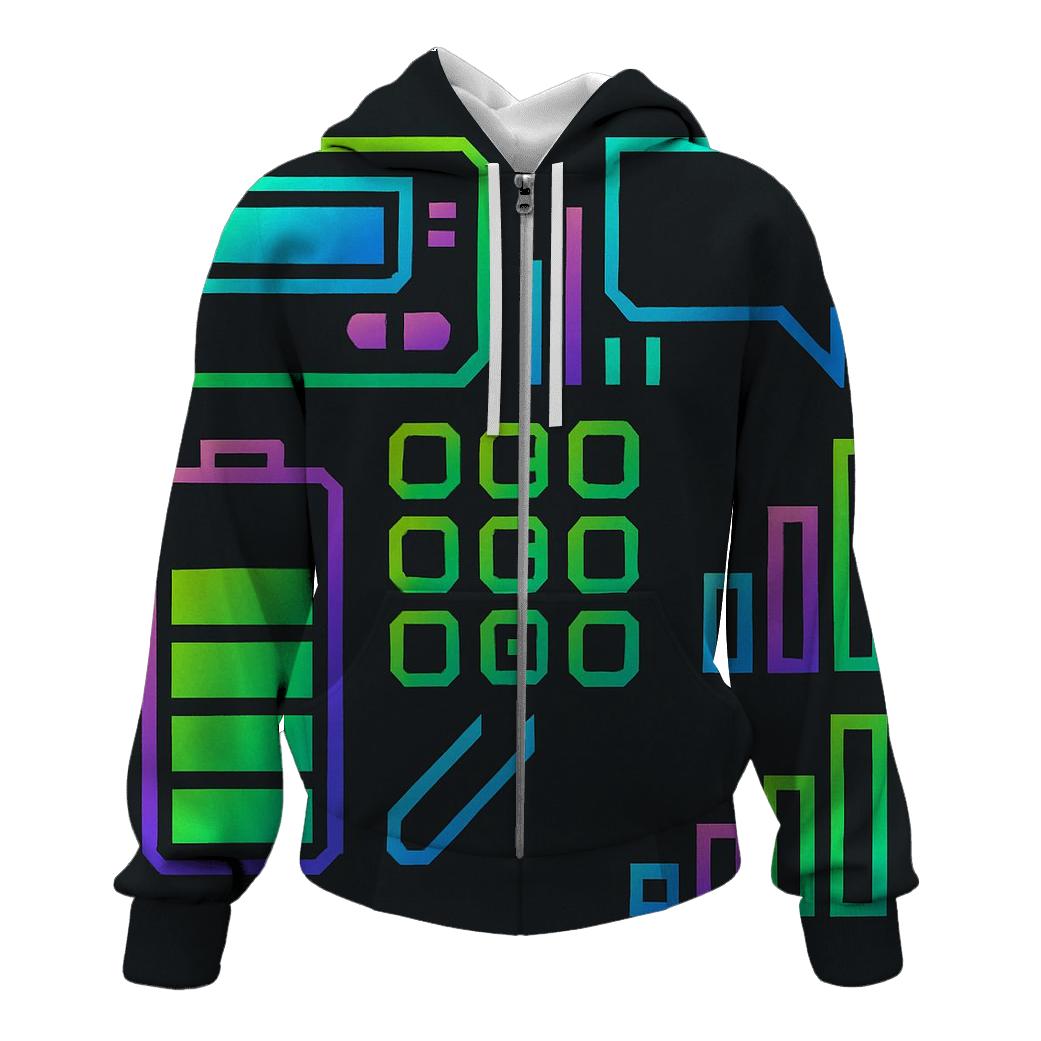 Holographic Pager Screen Icons premium hoodies