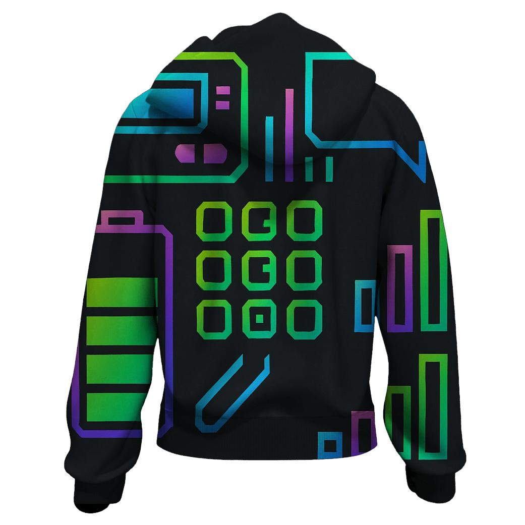 Holographic Pager Screen Icons premium hoodies