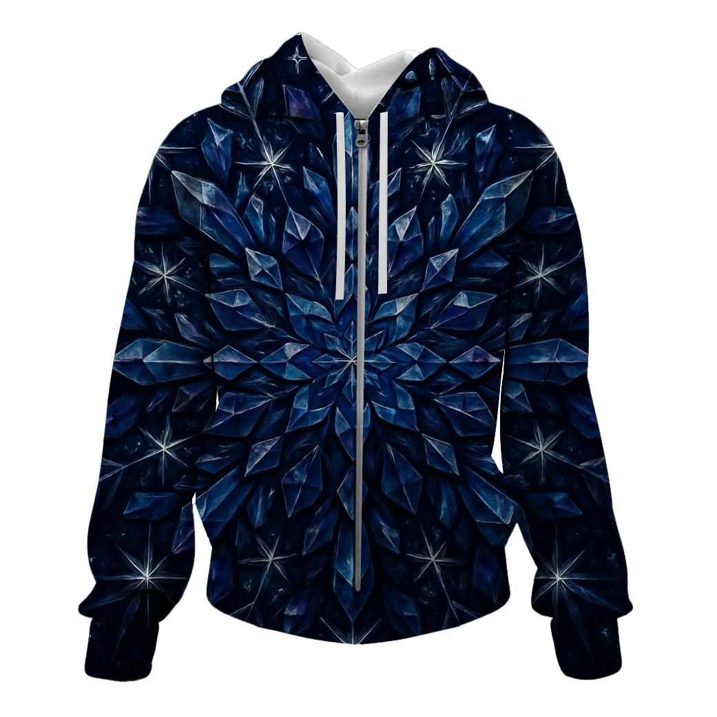 Midnight Crystal Bloom Lattice hoodie designs
