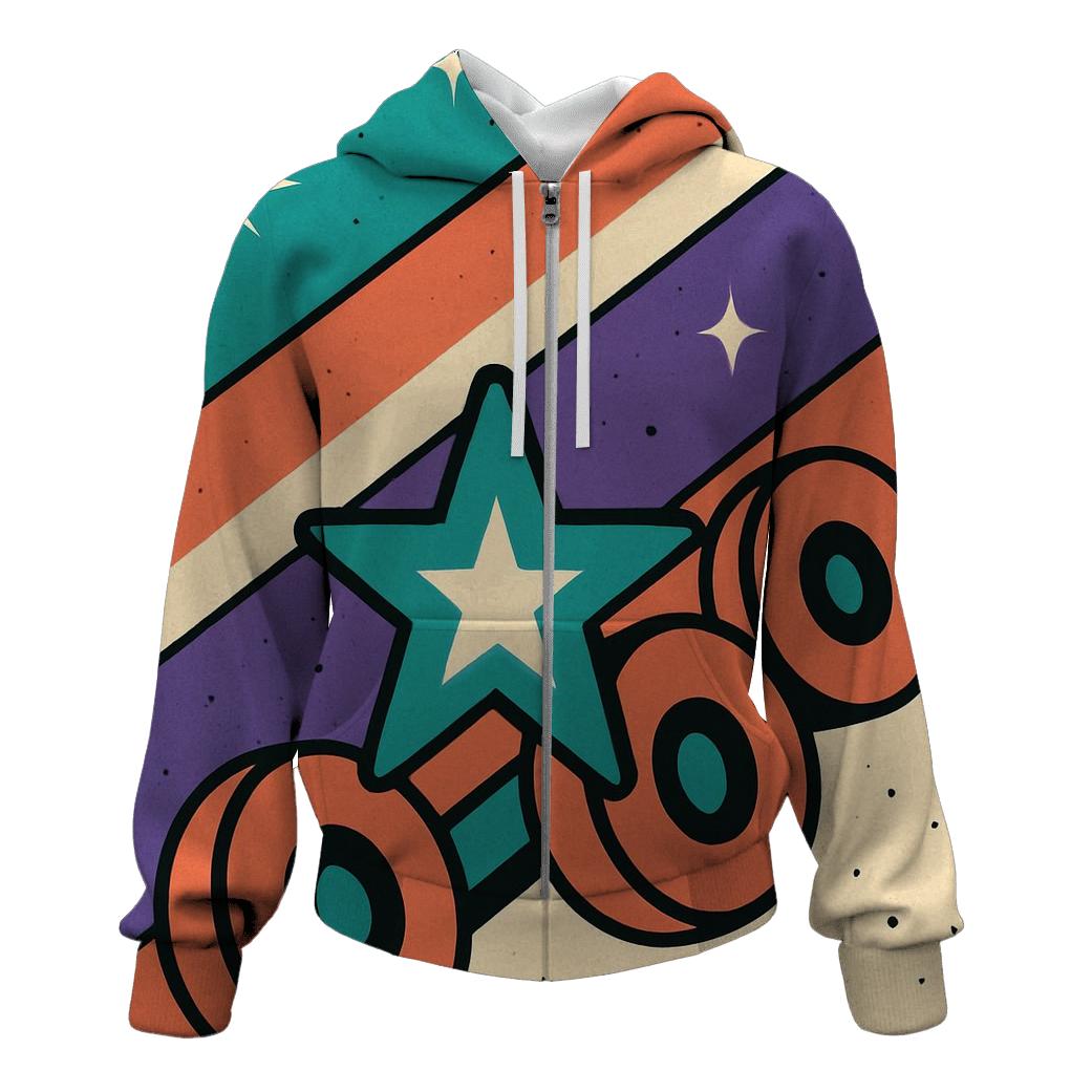 Roller Rink Starburst Stripes hoodie trends